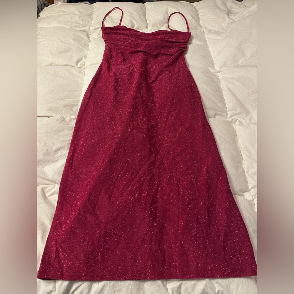 Reformation Pink Sparkle Breslin Dress - NWT - Size XL - Picture 5 of 16